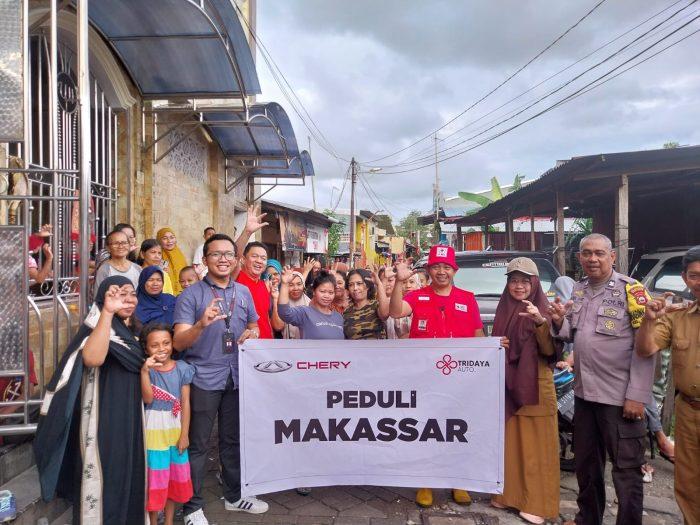 Chery Donasi Untuk Korban Banjir Makassar
