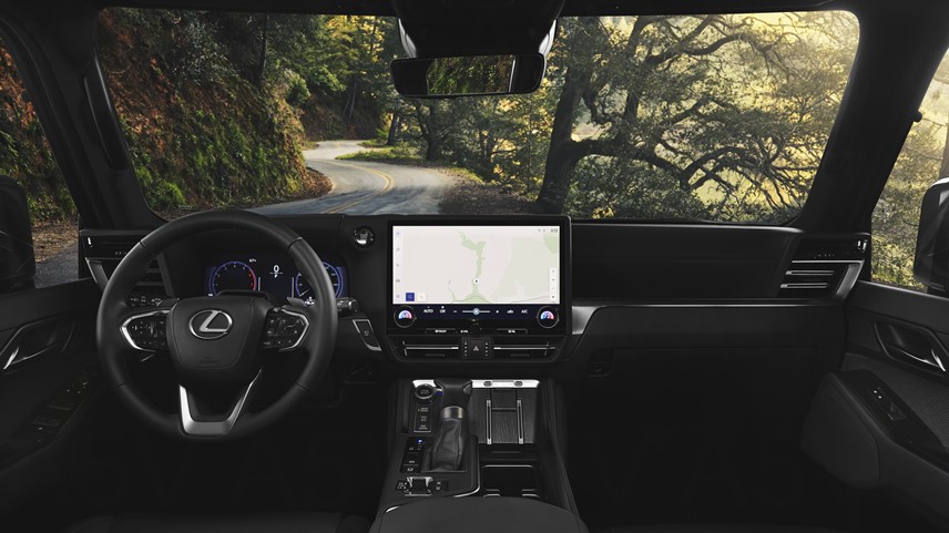 Dashboard Lexus GX paling baru. mudah dipahami. 