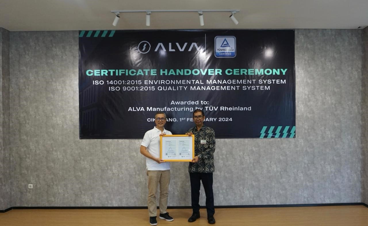 Manufaktur Alva meraih sertifikasi dari TUV