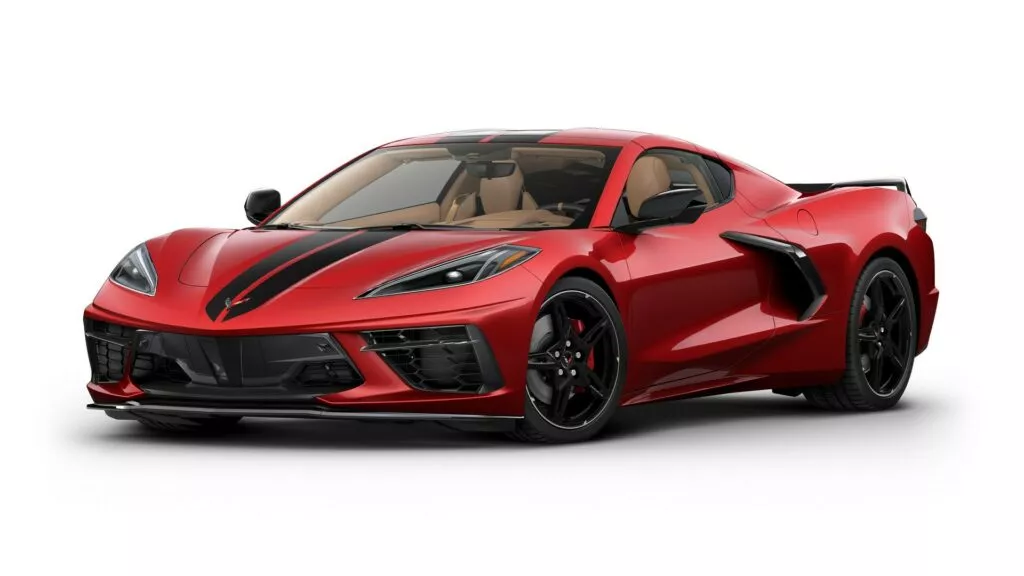 Chevrolet Corvette Red Flame Series versi coupe didominasi warna merah. 