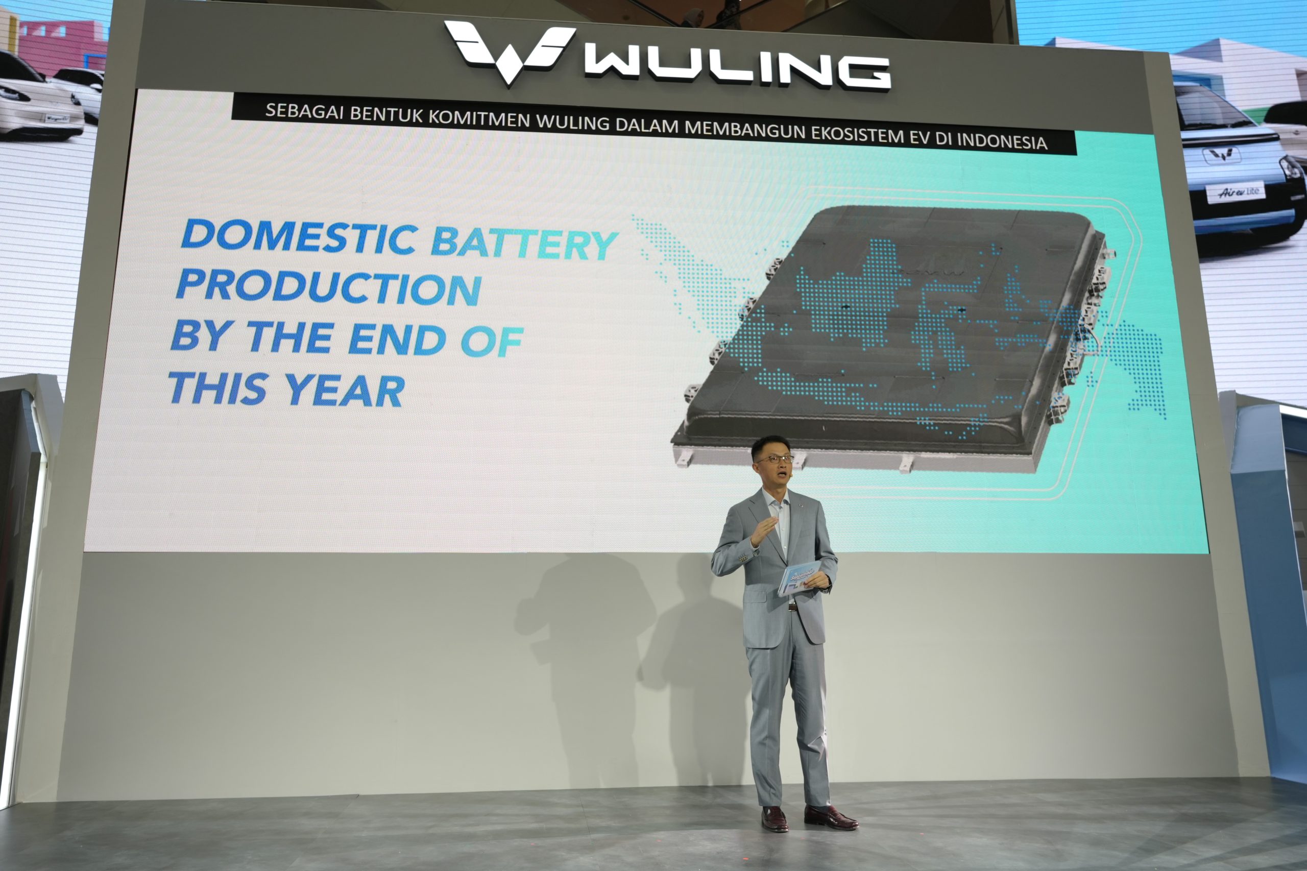 Wuling Motors Indonesia resmikan pembangungan pabrik baterai di Cikarang. 