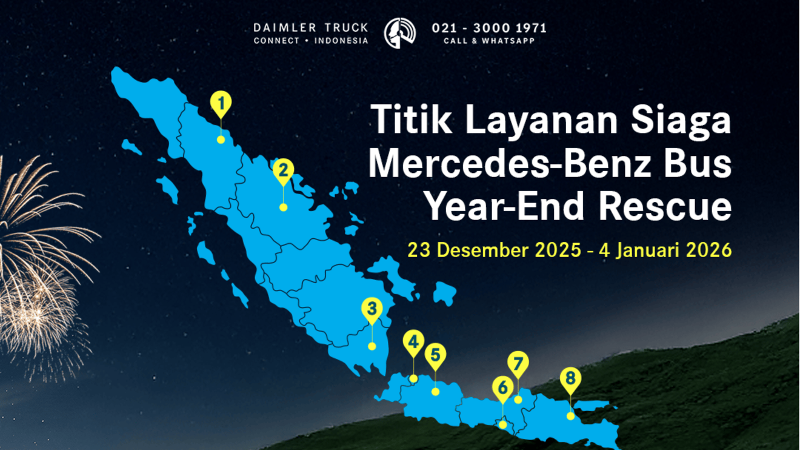 Mercedes-Benz Bus Year-End Rescue di Sumatra