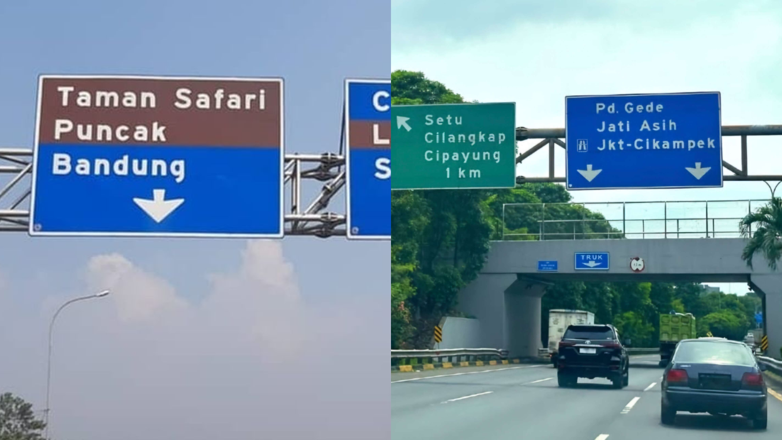 Arti warna rambu jalan tol