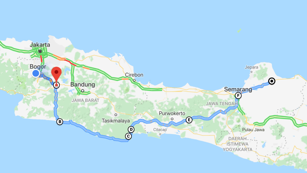 lokasi rawan macet jalur selatan