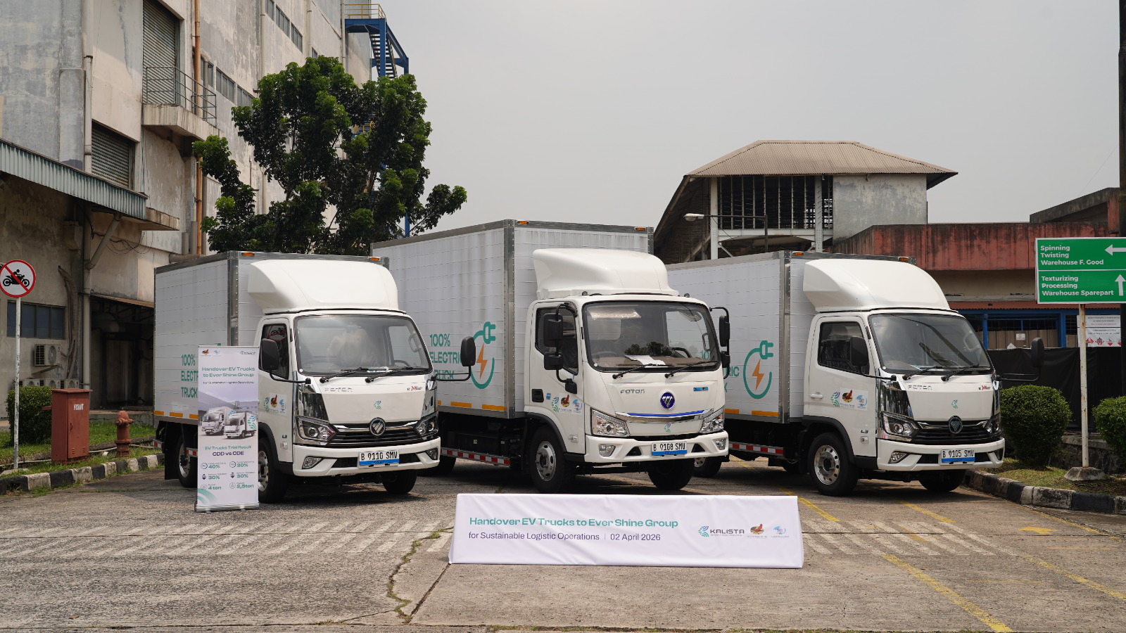 industri textile pakai truk listrik