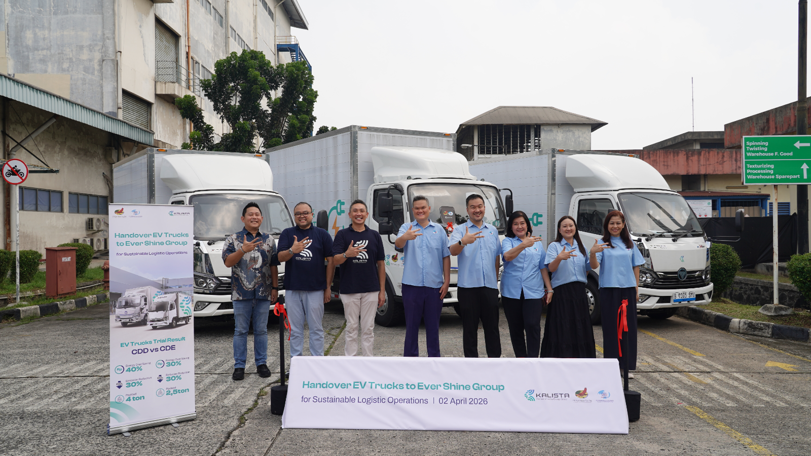 industri textile pakai truk listrik